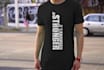 design a modern minimal typography t shirt