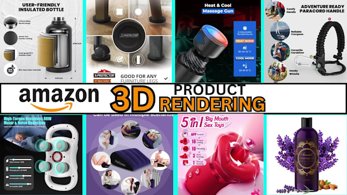 do realistic 3d amazon product rendering images product animation home appliance