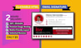 code email signature HTML, clickable HTML email signature within 2 hours