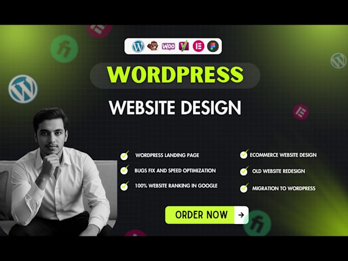 develop modern wordpress website design, blog site, responsive web design