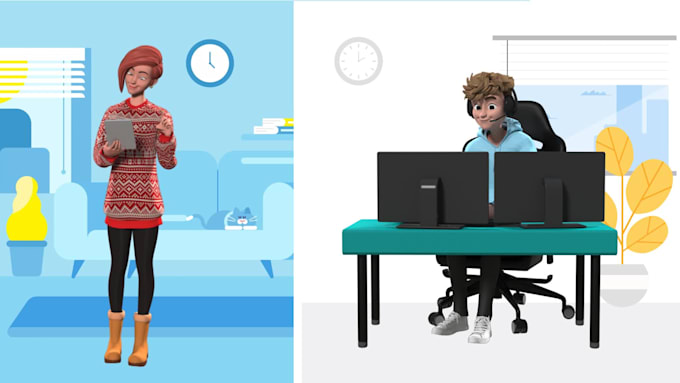 design flat animated explainer video
