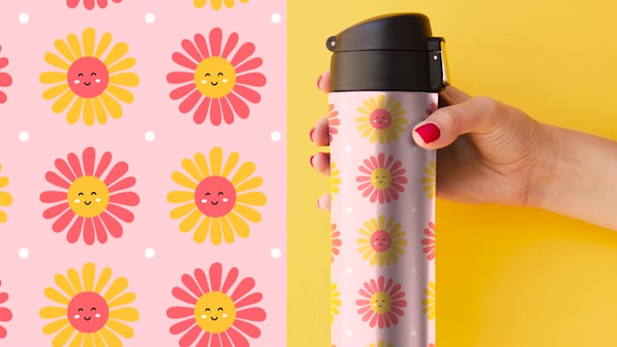 create cute hand drawn seamless patterns for kids brands
