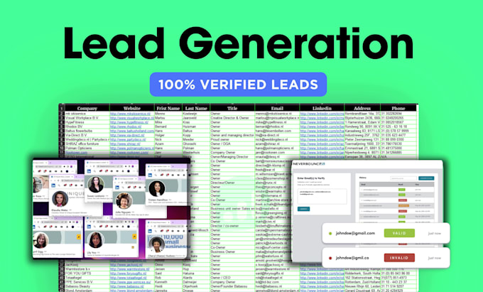 do lead generation, prospect list building, and data scraping jobs