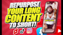 repurpose video or your  long  content to engaging youtube shorts