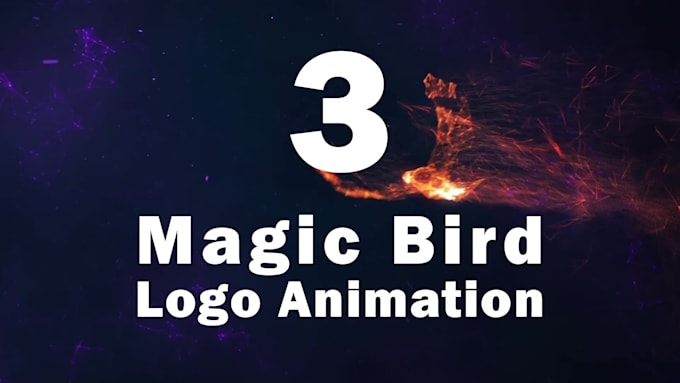 make 3 magic bird logo intro animation