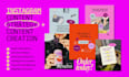 create your professional instagram content strategy and content