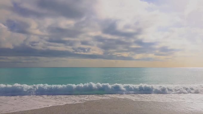 create relaxing ocean waves, river flowing, and waterfall video