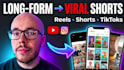 turn your long videos into viral shorts, reels and tiktoks