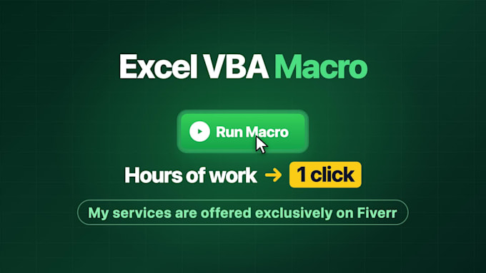 create an excel vba macro to automate your repetitive tasks