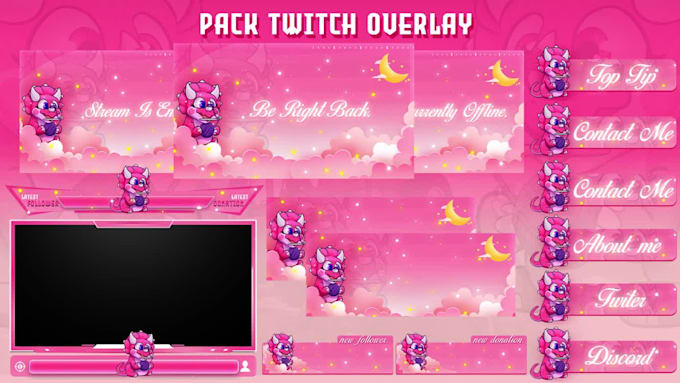 design animated twitch stream overlays and panels
