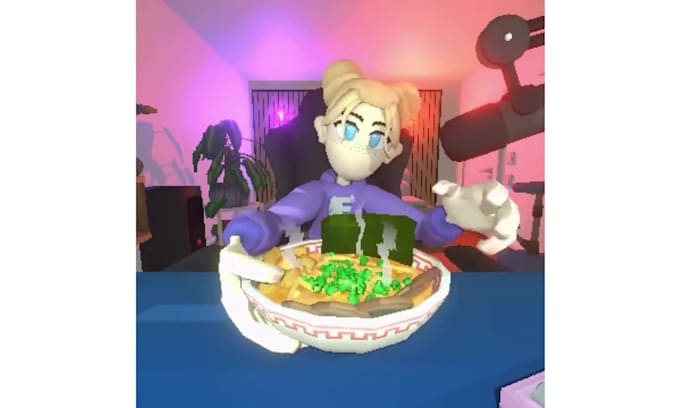 create retro ps1 low poly animation, psx low poly model n64 y2k character model