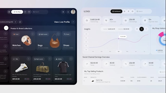 design expert UI UX for dashboards, web apps, crms, admin panels