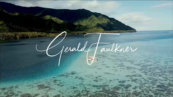 create a handwritten signature animation and intro