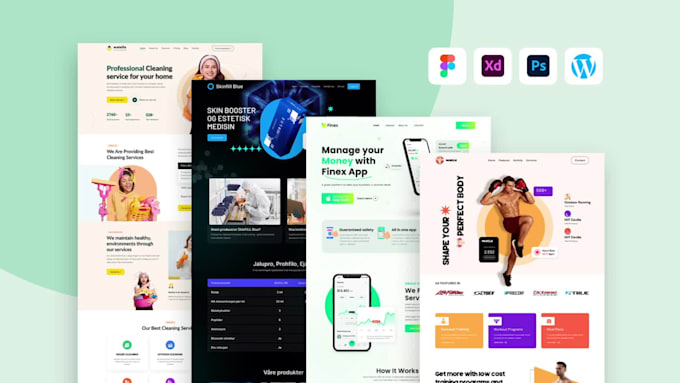 do figma website design, framer design, website ui design