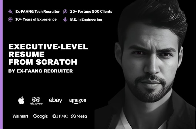 write your executive level resume as a faang hiring specialist