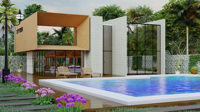 3d model and render architecture project walkthrough video