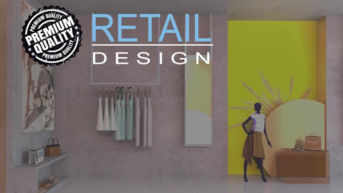 design and render your professional retail store, coffee, restaurant