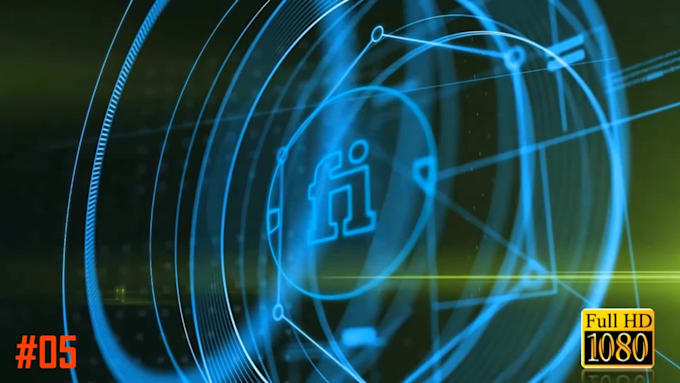 make 3 hologram,futuristic,hud 3d logo intro animation