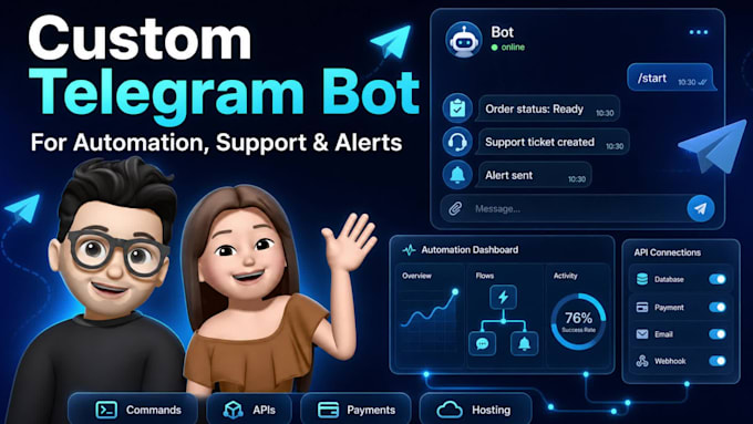 be your telegram bot developer for business automation