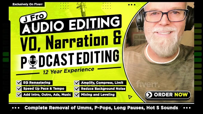 professionally produce fix mix clean edit enhance eq and master your podcast