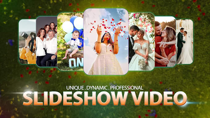 create unique slideshow video with photos, videos