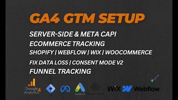 setup ga4 GTM and server side tracking with meta capi for ecommerce