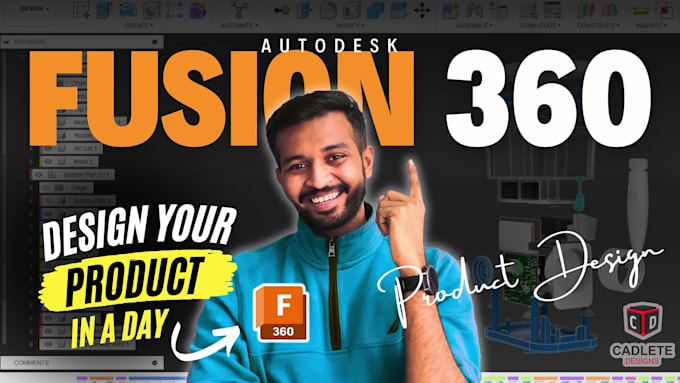 convert your product into 3d cad with fusion 360