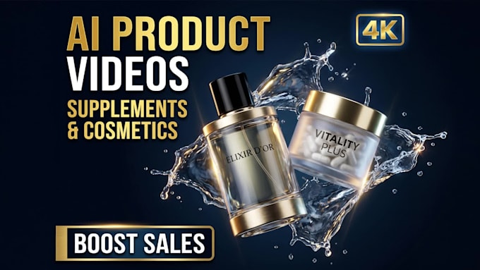 create ai product videos for cosmetics and supplements