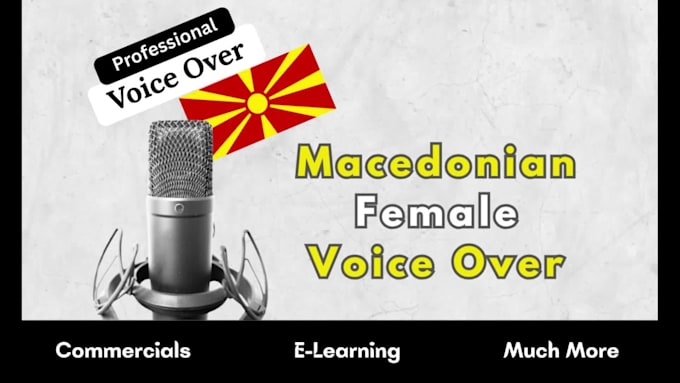 produce macedonian female voice over