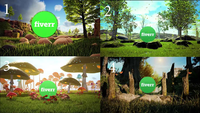 create professional nature logo intro in different variant