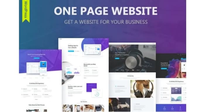 create one page wordpress website or landing page