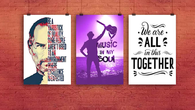 create amazing posters and motivational typography for you