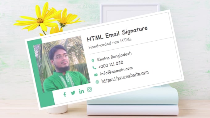 design professional clickable HTML email signature