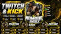 create full branding animated stream overlay, twitch, kick