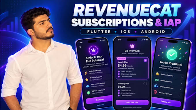 integrate revenuecat subscriptions and in app purchases in flutter