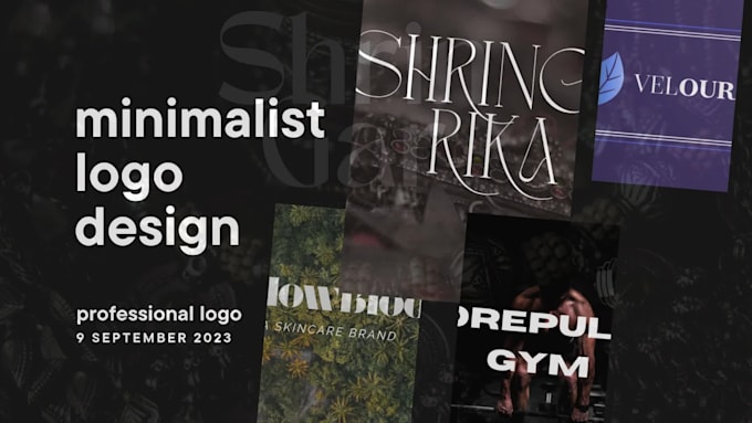 create minimalist and elegent logo for your brand