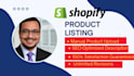 do manual shopify product listing, data entry, and SEO optimized upload