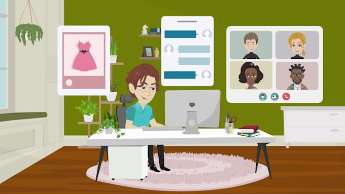 create a custom 2d animated explainer video animation