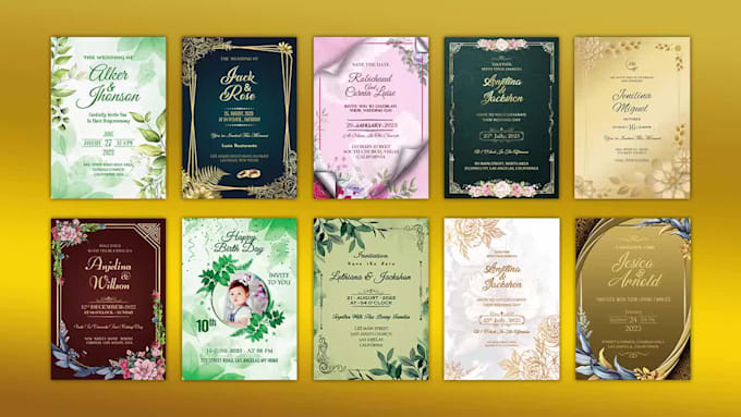 design modern wedding invitation card, birthday invitation