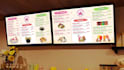 design a static tv screen menu or digital menu
