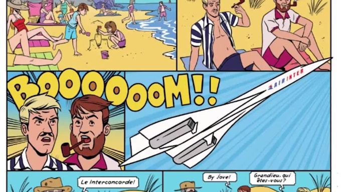 create a comic book or comic strip illustration