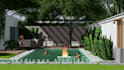 do front yard, pool, backyard landscape design