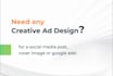design ad creative or banner for social media