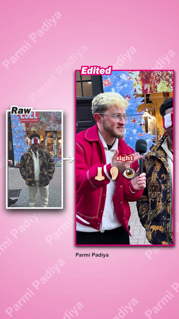 edit street interviews with funny editing