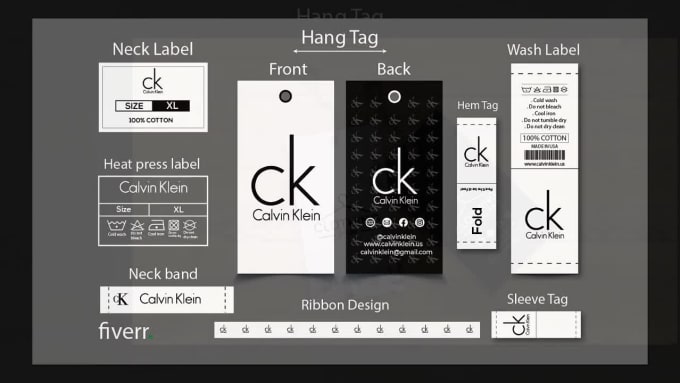 Design clothing label, hang tag and neck label for your business by ...