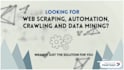 create bot for web scraping, web crawling and data mining