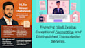 provide hindi typing formatting and transcription services
