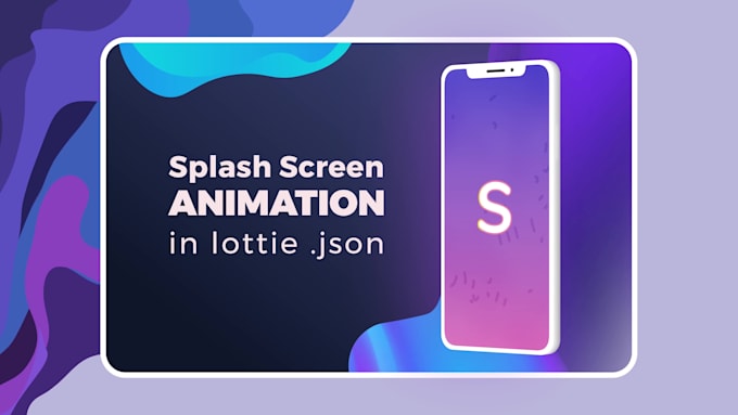 create app splash screen welcome animation in lottie json