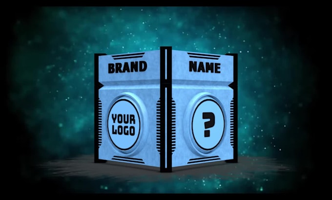create a 3d mystery box, treasure chest animation