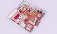 create a 3d floor plan with furniture and realistic rendering